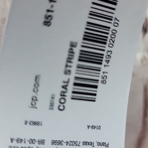 Liz claiborne coral stripes pull on shorts size medium nwt new - Picture 3 of 4